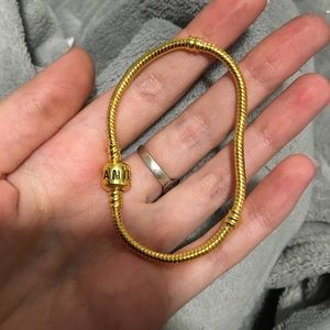 Gold plated silver pandora bracelet